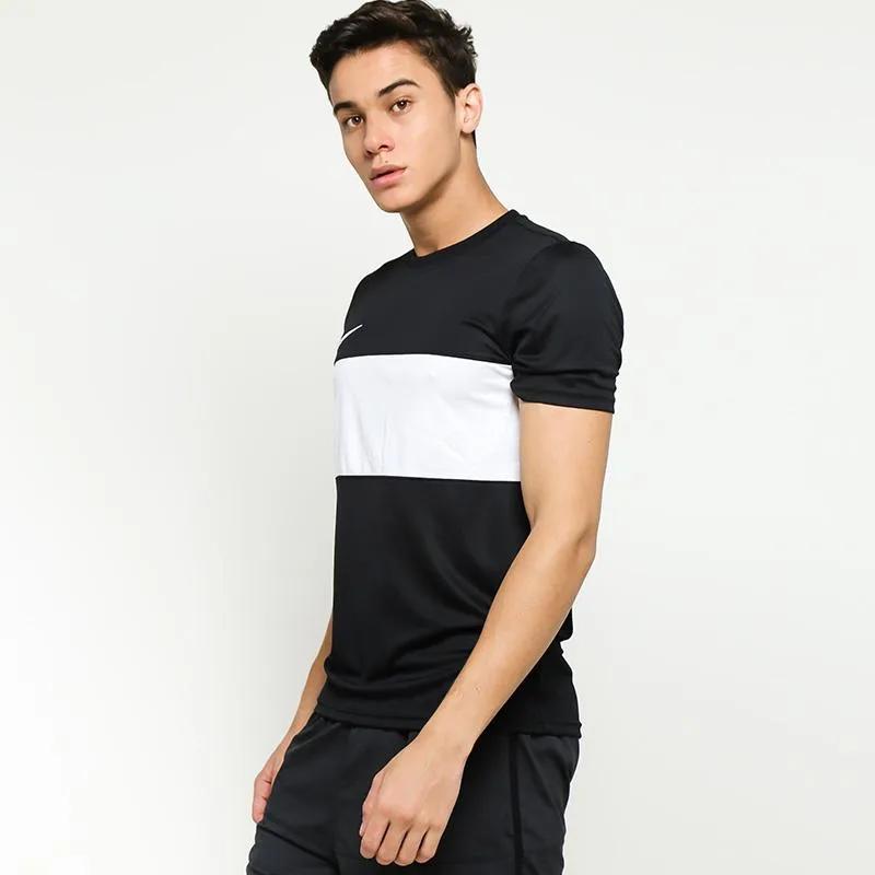 Nike T Shirts Men's Black/White Crew Neck Moderate Straight Fit AJ9999-010