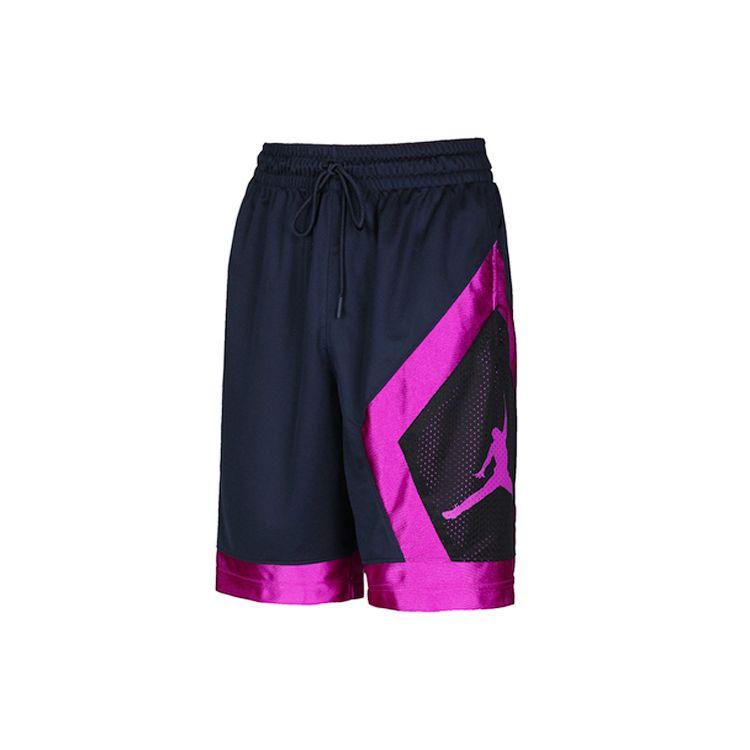 Jordan Jumpman Diamond Quick-Dry Mesh Panel Basketball Shorts Men Bottoms Dark-Blue AV3207-451