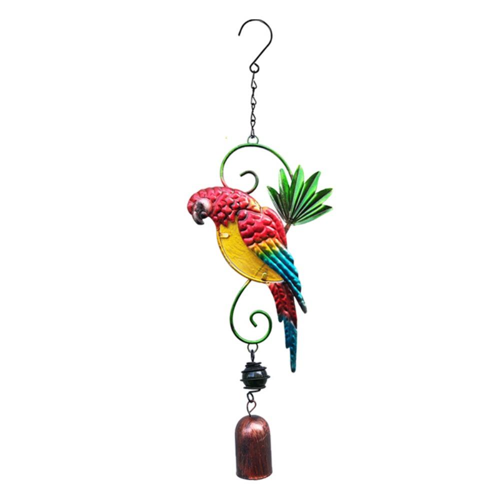 Fashion Creative Bird Wind Chimes Metal Outdoor Indoor Parrot Bell Handmade Retro Ornament