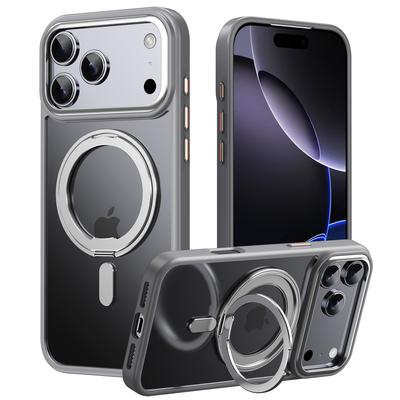 Чехол-подставка военного класса с вращением на 360 градусов для iPhone 17 Pro Max Air N52S Прочная магнитная крышка Подставка Ударопрочный