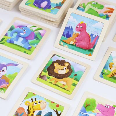 Детские деревянные пазлы для малышей 3-6 лет, мультяшные, маленькие пазлы из 9 элементов, развивающие игрушки для раннего развития