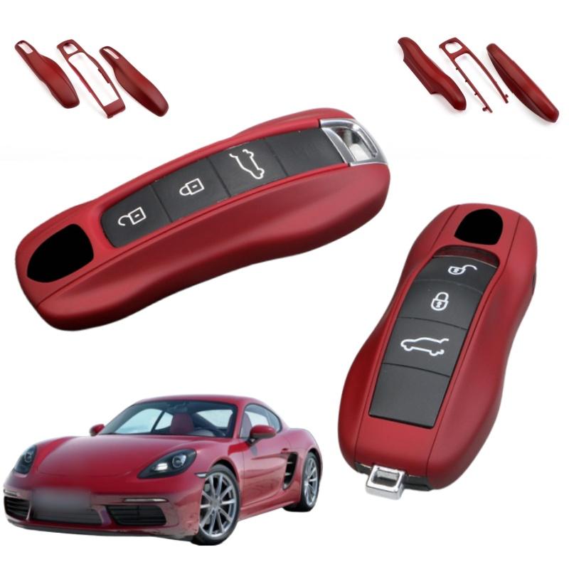 Красный Цвет Для Чехла Ключа Porsche Для Panamera Cayenne Cayman Boxster 911 Macan Защитный Чехол Крышка Ключа Дистанционного Управления