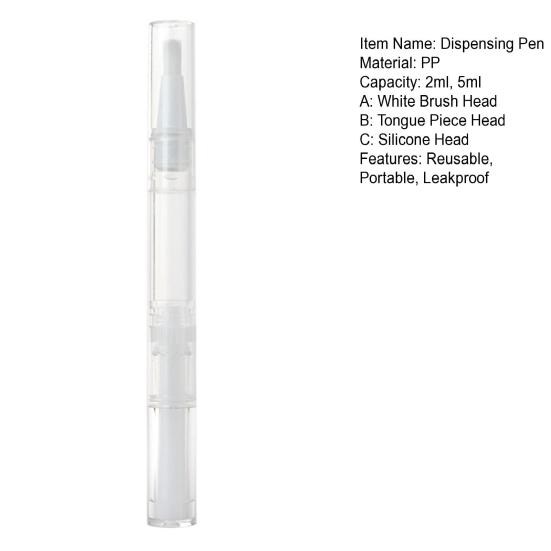2 мл/5 мл портативный многоразовый флакон прозрачный полезный пустой контейнер для косметики для ручки