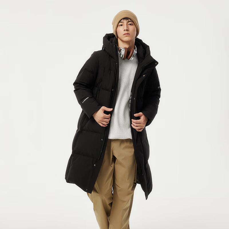 Tanbol Men's Mid-Length Hooded Thick Down Jacket TAF550735D