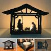1 шт. набор рождественских яслей, железный подсвечник, украшения для рождественской сцены, подарок, подставка для чайной свечи