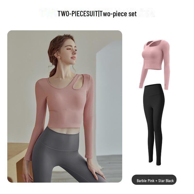 Женские быстросохнущие спортивные топы с длинным рукавом для осени/зимы — европейский и американский стиль, идеально подходят для бега, занятий в спортзале и йоги