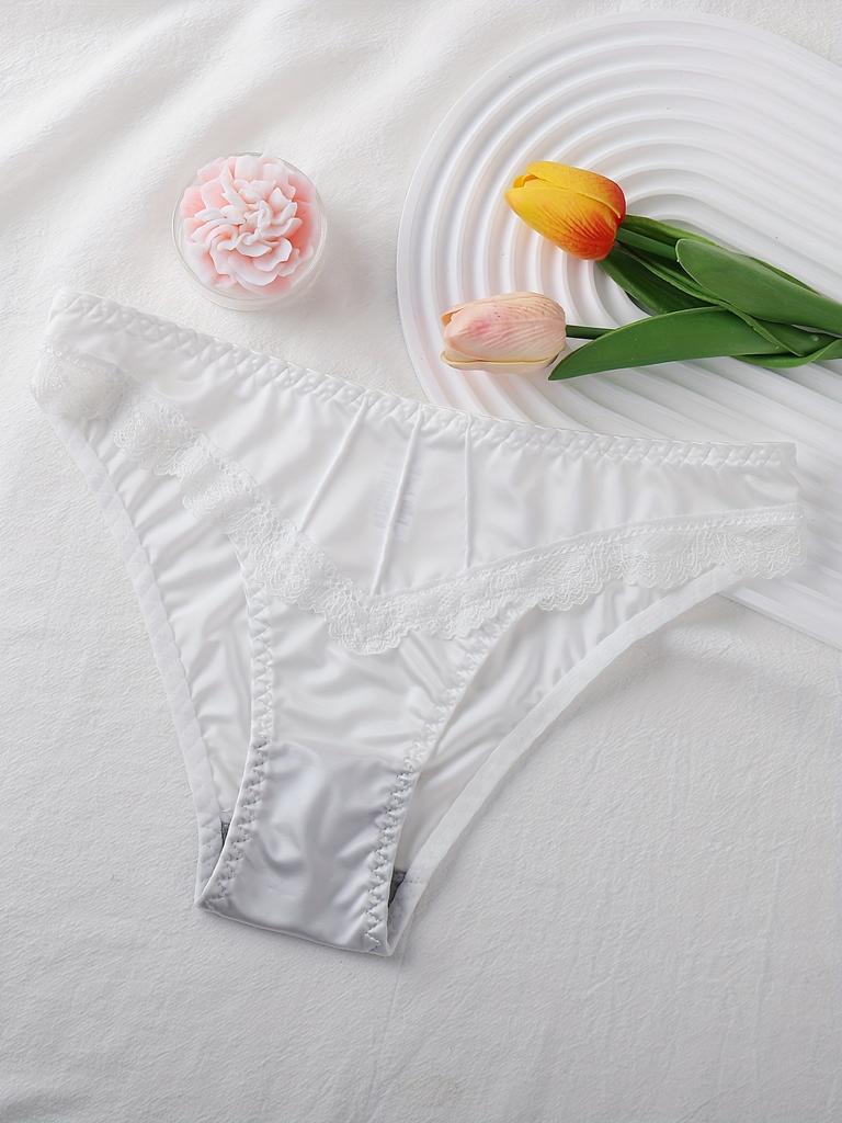 Элегантные кружевные трусики с вышивкой, дышащие и удобные, бесшовные трусики, женское нижнее белье