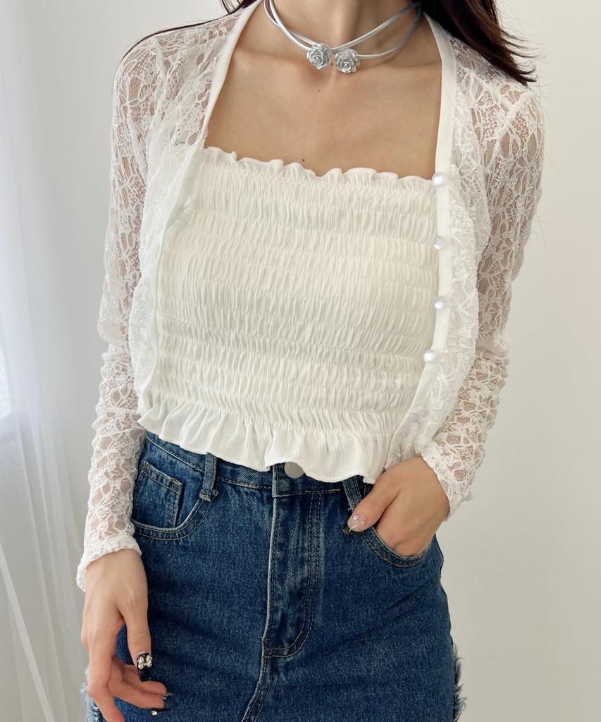 WEGO PHILLY Белый камзол с оборками, нижнее белье, девчачий, повседневный, одежда для весны/лета, женский, F,