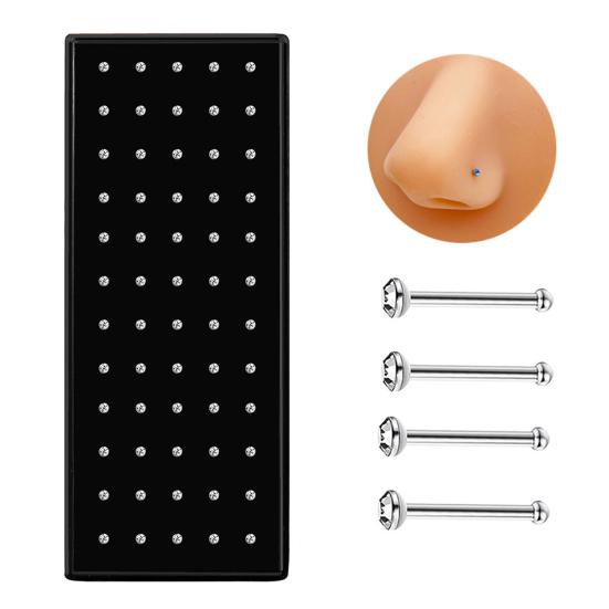 60 шт. костные шпильки для пирсинга, украшения, легкие и прочные кольца в носу из нержавеющей стали, модный аксессуар