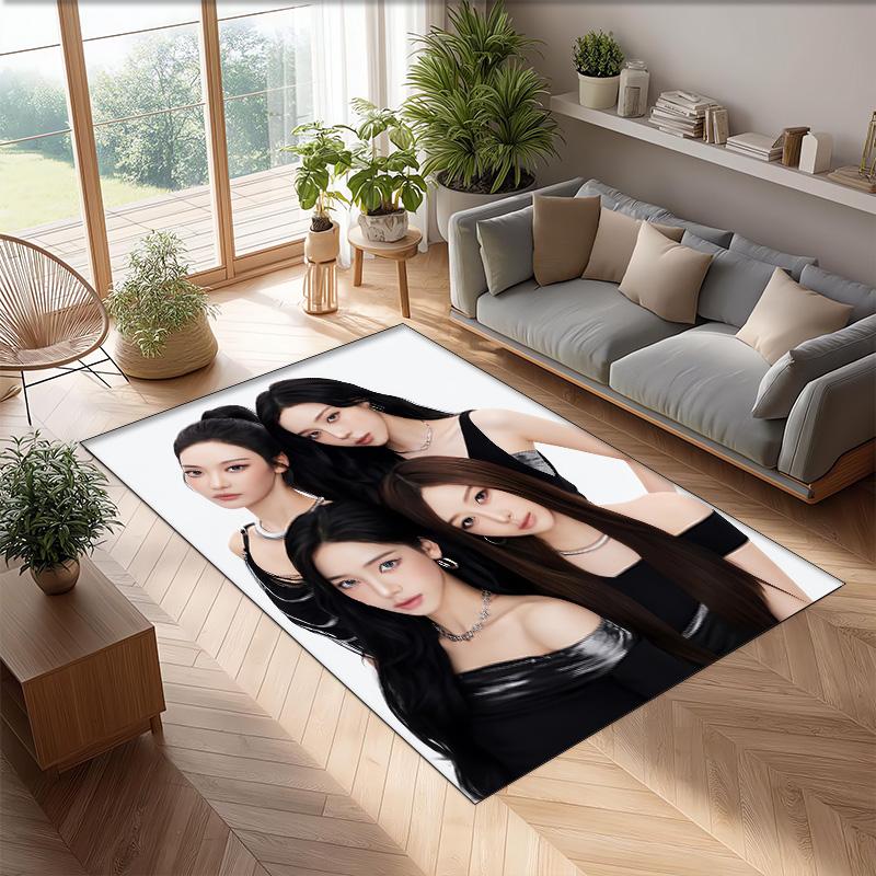 Soft Crystal Velvet Floor Rug,aespa Anti Slip Decorative Carpet, Plush Area Mat For Indoor Home Decoration