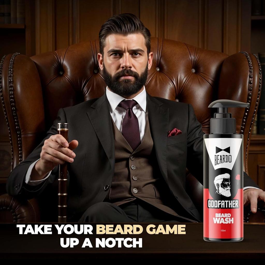 Beardo Grooming Kit For Men Beard Wash Beard Oil Mustache Wax Hydrating Styling Non Sticky Beard Care Combo Pack Of 3