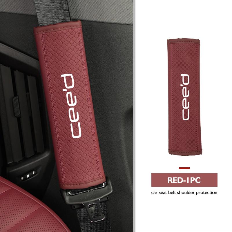 Car Safety Belt Cover Shoulder Protective Pad Anti-slip Pads For KIA Ceed 2021 2020 2019 2018 2017 2016 2015 dmjp20 kyzm5
