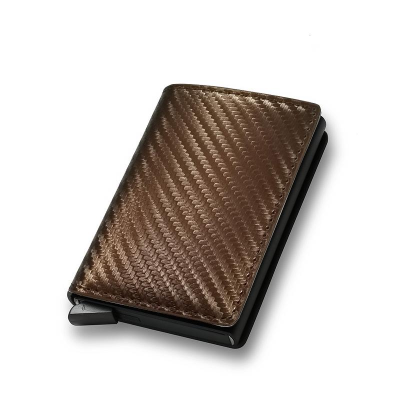 Men Credit Card Holder Wallet Slim Aluminum Men Wallet ID Credit Card Holder Mini Wallet Automatic Pop Up Bank Card Case