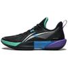 Li Ning Lightweight Shock Absorbing Durable Low Top Basketball Shoes Men Sneakers Black Silver Green ABPU023-8