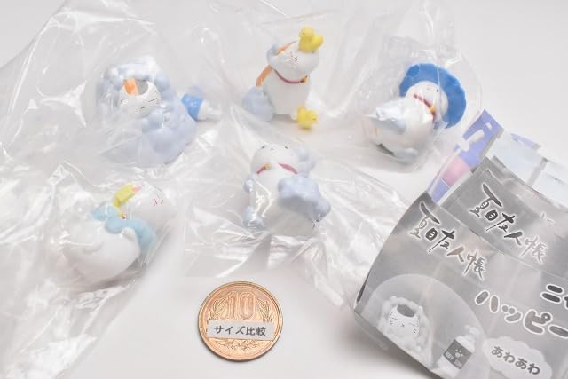 Natsume's Book of Friends Nyanko Sensei Happy Bath Time (Resale) [Set of 5 (Complete)] Gachapon Capsule Toy