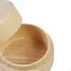 Wood Storage Container Case, Cute Baby Tooth Keepsake Box Mini Round Wooden for Kids