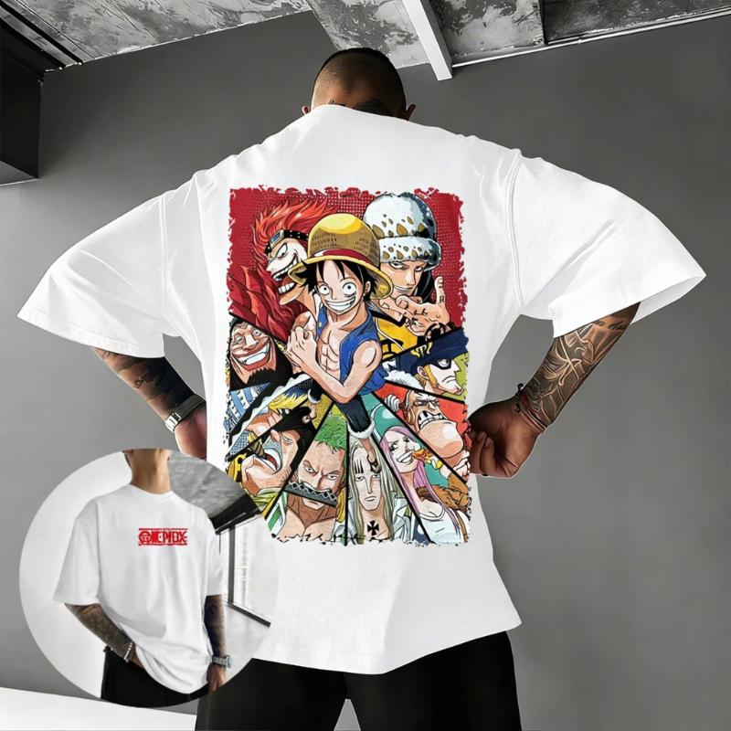 Футболка с принтом аниме One Piece Луффи для мужчин и женщин, мультяшная графическая футболка, повседневные хлопковые топы, уличная одежда, кавайная, для косплея, одежда Y2k, лето 2026