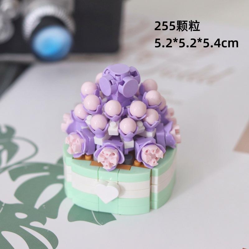 Цветочный конструктор для детей от 6 до 10 лет Кирпичики Образовательные игрушки Мини-конструкторы для детей Девочка от 5 до 7 лет Игры