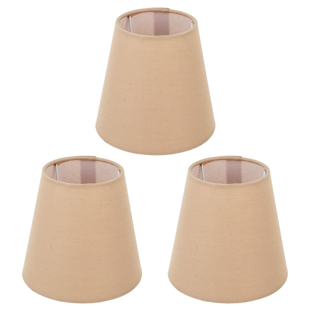 3pcs Cloth Fabric Lampshade Innovative E14 Intervention Type Modern Fabric Lampshade Dust Cover for Bedroom Bedside