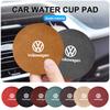 2pcs Car Suede Coaster Water Cup Holder Drink Pad Auto Interior Accessories For Volkswagen VW Jetta Golf Beetle CC EOS GTI zr4