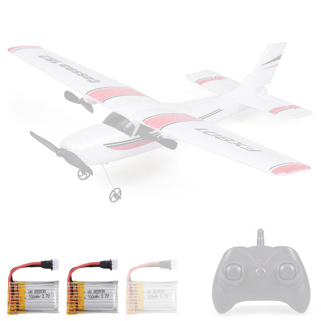 FX801 Самолет Cessna 182 2,4 ГГц 2-канальный радиоуправляемый самолет Игрушки для полетов на открытом воздухе для детей Мальчиков с 3 батареями