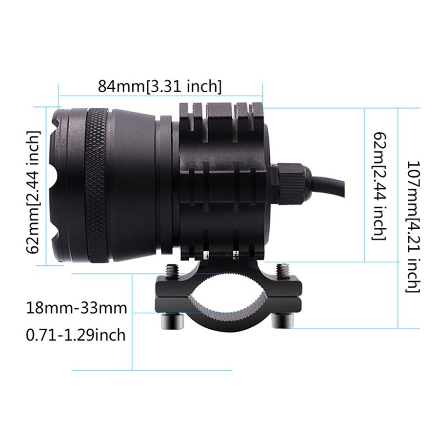 2 ШТ 180 Вт 6500K 7800 ЛМ Универсальный Сплав Алюминия 9 Светодиодных Чипов CREE Мотоциклетные фары Лампа Мотоциклетная Водонепроницаемая