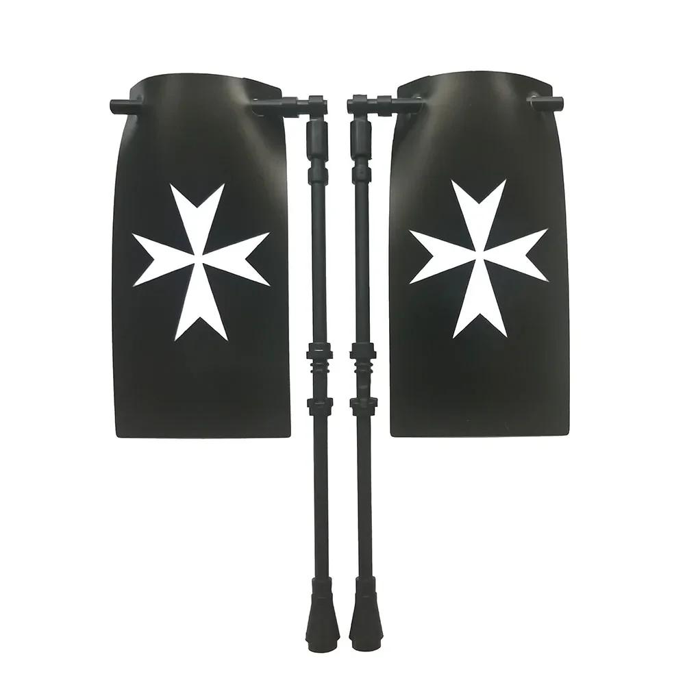 Флаг Строительный блок Средневековые города-государства Военная фигурка Флаг Оружие Древний Священная Римская империя Иерусалим Рыцарь Святого Лазаря Легион Игрушка