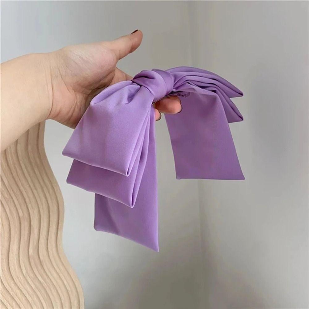1Pcs Big Bow Satin Hair Clip Korean Fashion Pinches Hair Pin New Hair Bows for Hair Accessories