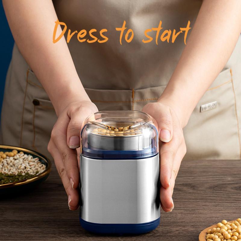 Small Coffee Bean Grinder Household Grain Milling Machine Multifunctional Medicinal Herb Powdering Pulverizing Machine