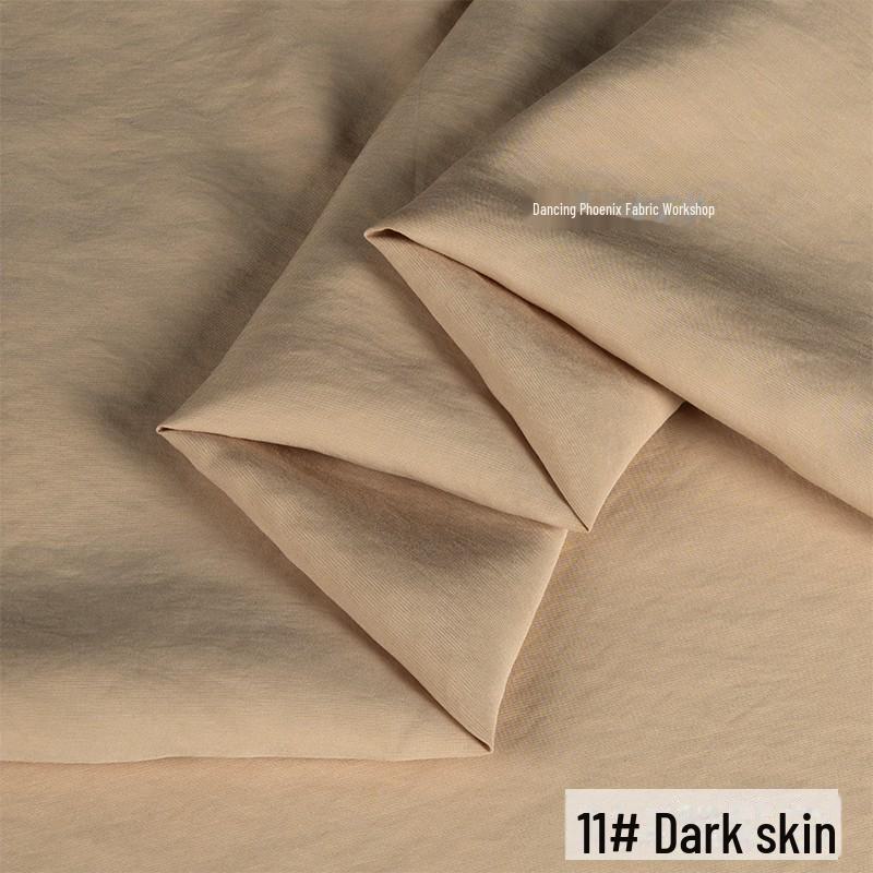 Ретро-песочная матовая медно-аммиачная шелковая ткань - неэластичный материал для верха/юбки Hazy Frost