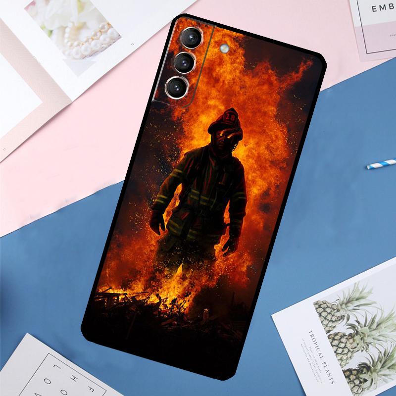 Firefighter Heroes Fireman Case For Samsung Galaxy S23 S22 S24 Ultra Note 20 S20 S21 FE S9 S10 Note 10 Plus Back Cover