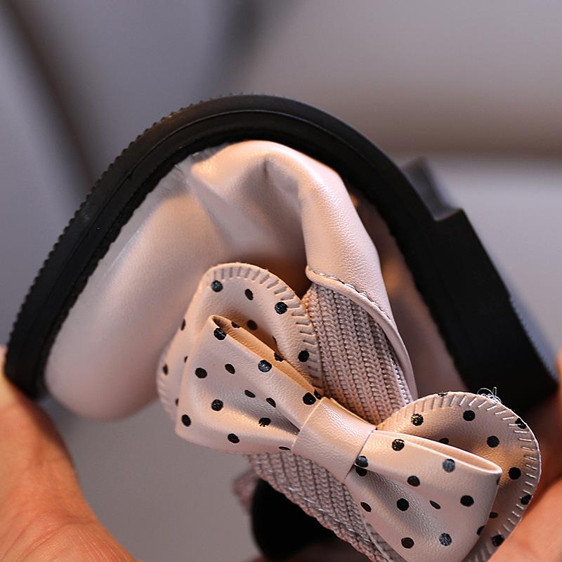 Zapatos Niña Velvet Children Ankle Boots Winter Boot Girl Leather Boot Warm Snow Boots Bow Short Boot Children's Shoes Botines