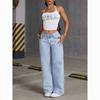 2025 European & American Women's Casual Autumn Loose Straight-Leg Wide-Leg Denim Pants