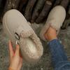 Fashion Snow Boots Winter Wear Outside Thick Sole Cotton Shoes  Plush Thicken Keep Warm Slippers Platform Casual Shoes Outdoor Slippers