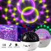 RGB Starry Sky Projector with Bluetooth Speaker Voice Activated Star Moon Night Light for Bedroom Christmas Party Decoration