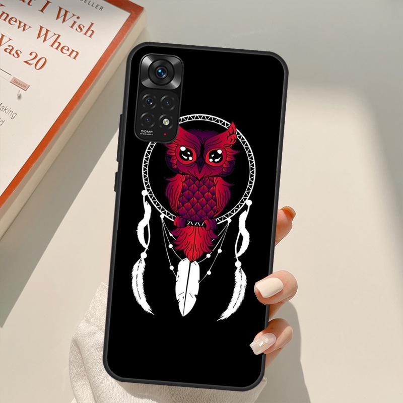Чехол Dream Catcher Feather Wolf для Xiaomi Redmi Note 11 10 9 8 Pro Note 11S 10S 9S 8T K50 K40 9A 9C 10A 10C