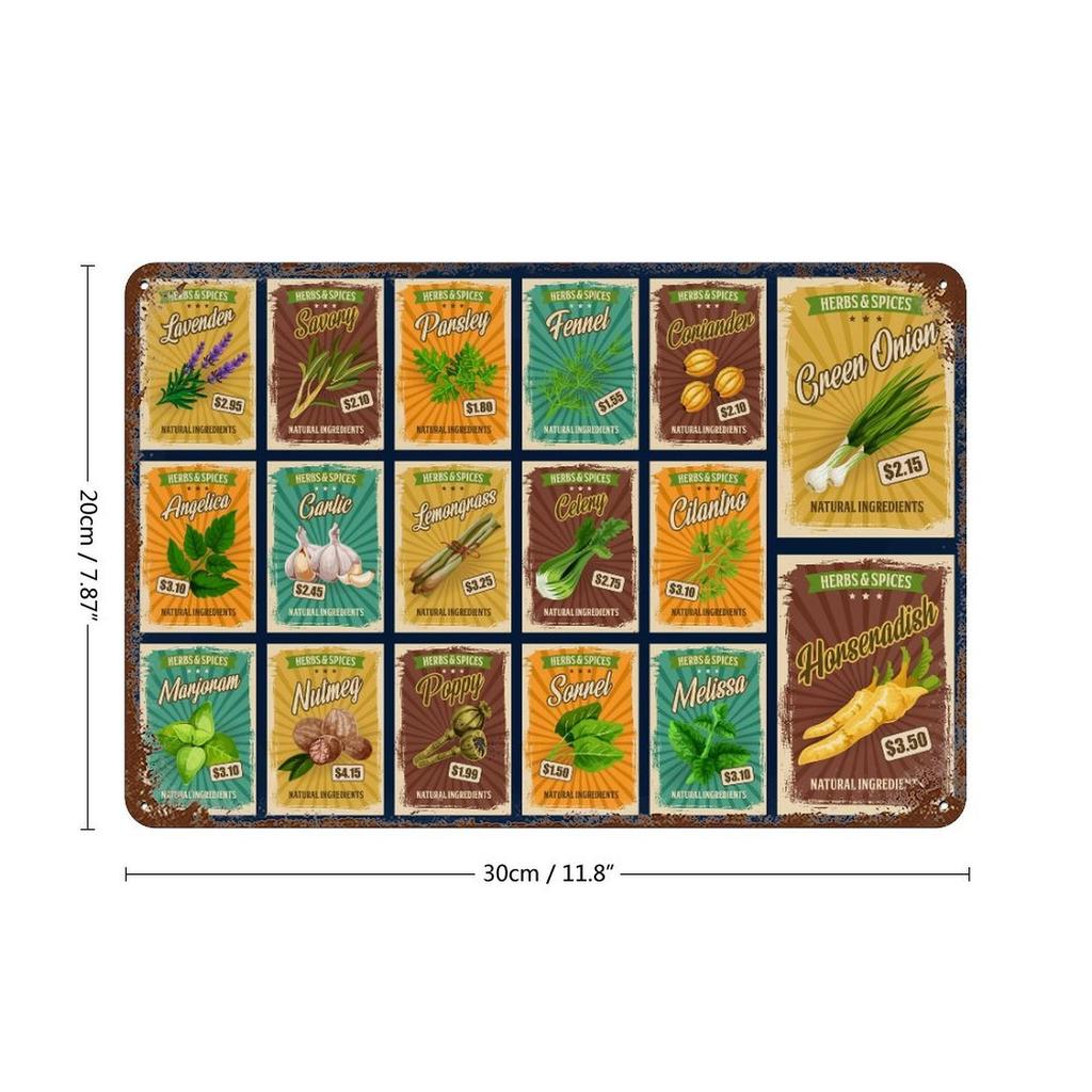 1-Pack Rusty Retro Decor Wall Plate, 20×30cm and 30×40cm, Vintage Metal Hanging for Study, Hallway or Bar