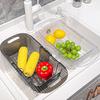 Telescopic Kitchen Sink Drain Basket Large Capacity Adjustable Strainer Sink Fruits Vegetables Washing Basket Dish Drying Rack
