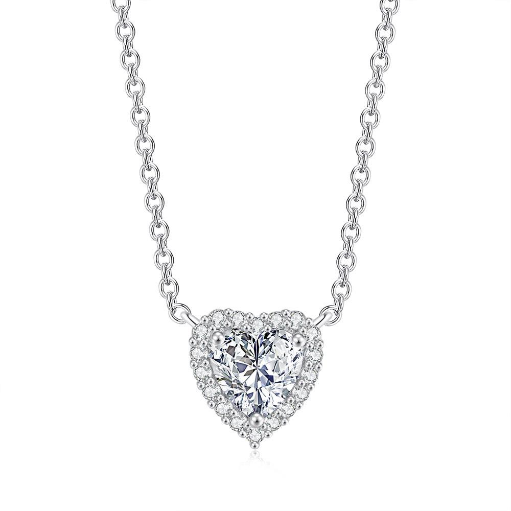 ZHOUYANG Heart Necklace For Women Cubic Zirconia Rose Gold Neck Pendants Choker Chains Jewelry Female N317