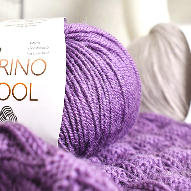 50 г/моток Материал для одежды Шарф Мягкая текстура Пряжа Проекты для вязания крючком Пряжа из мериносовой шерсти Зима Доступно несколько вариантов