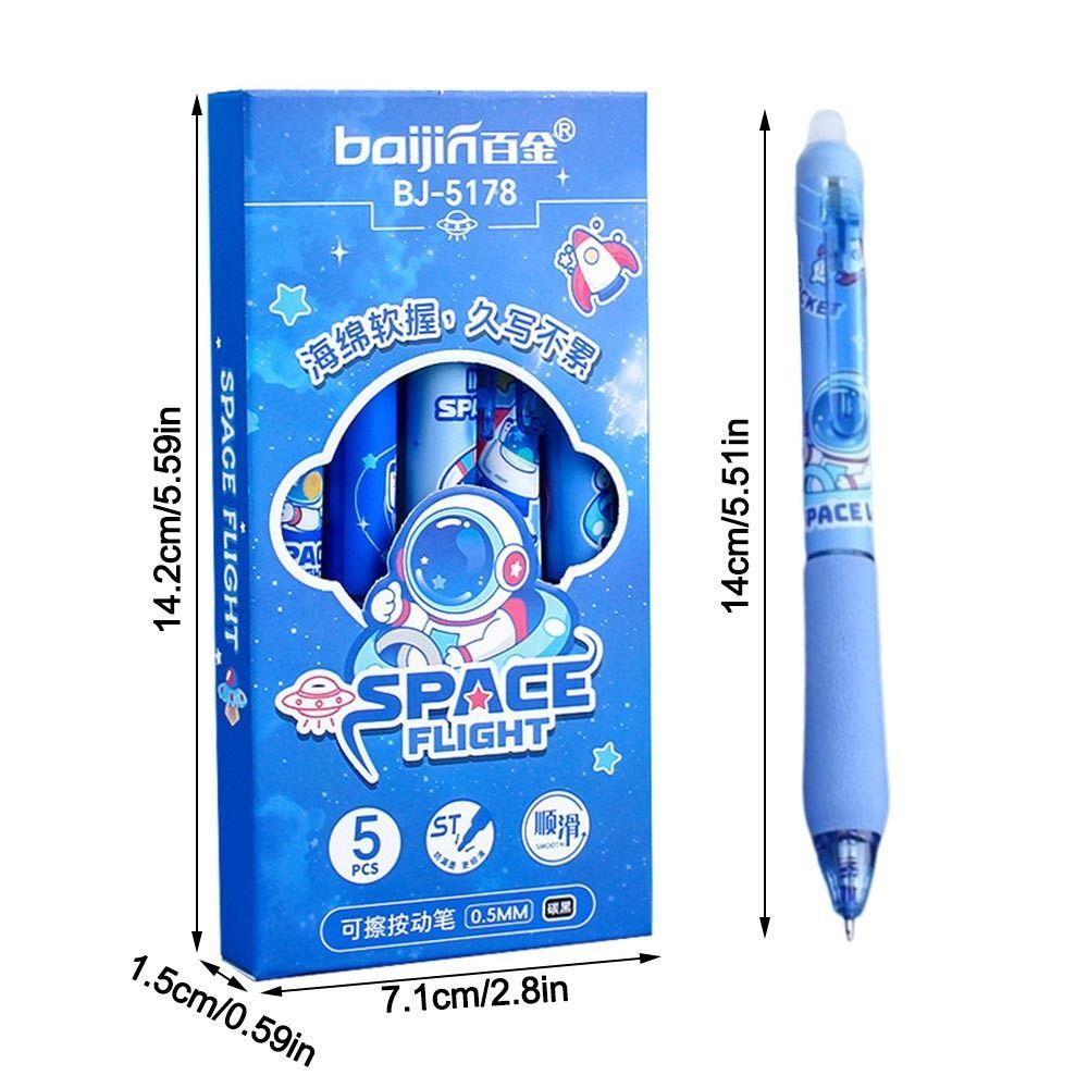 5 шт. мультяшный астронавт мягкая ручка стираемая ручка пресс нейтральная ручка милый вопрос ручка студент