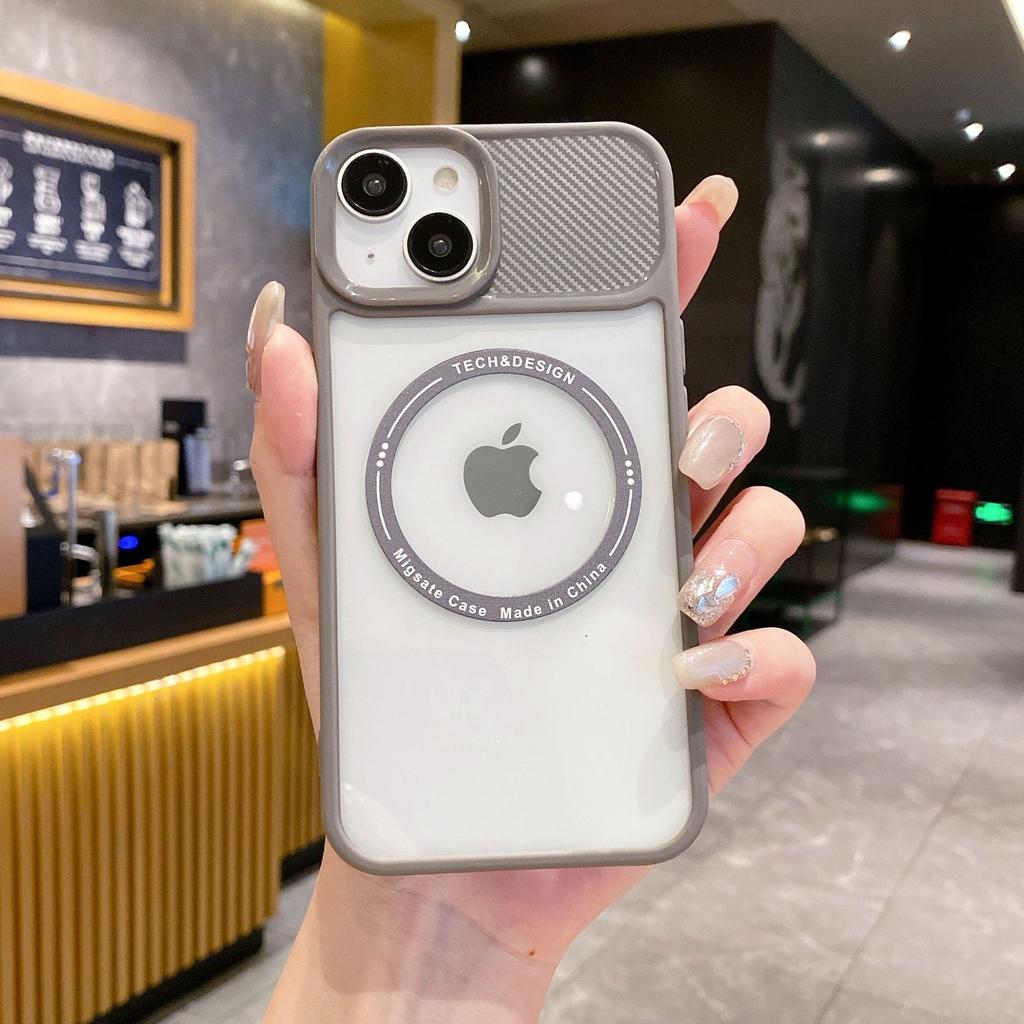 Подходит для IP16promax Магнитный чехол из углеволокна Apple 15 Цветная рамка 13/14 Полный комплект 12P Чехол для телефона