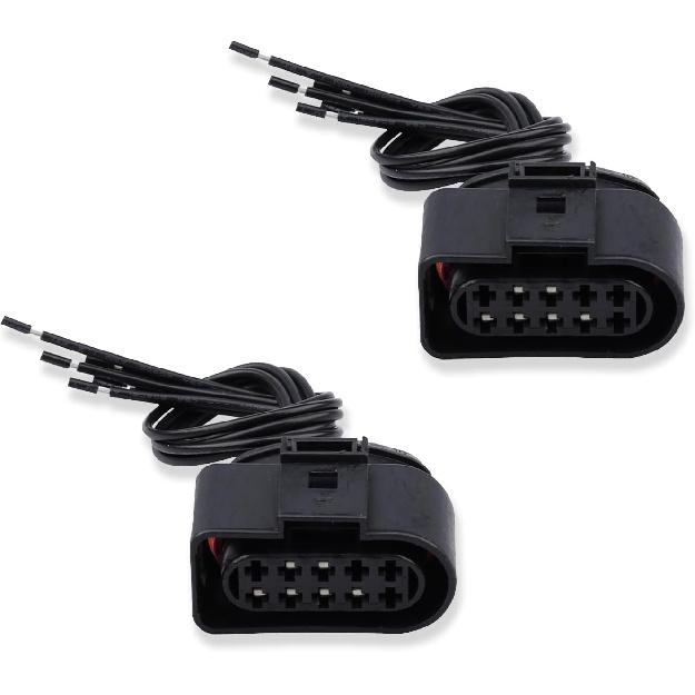 2 Pack Headlight Pigtail Connector Fit for Kenworth T660 T700, Halogen Headlight Headlamp Pigtail Connector