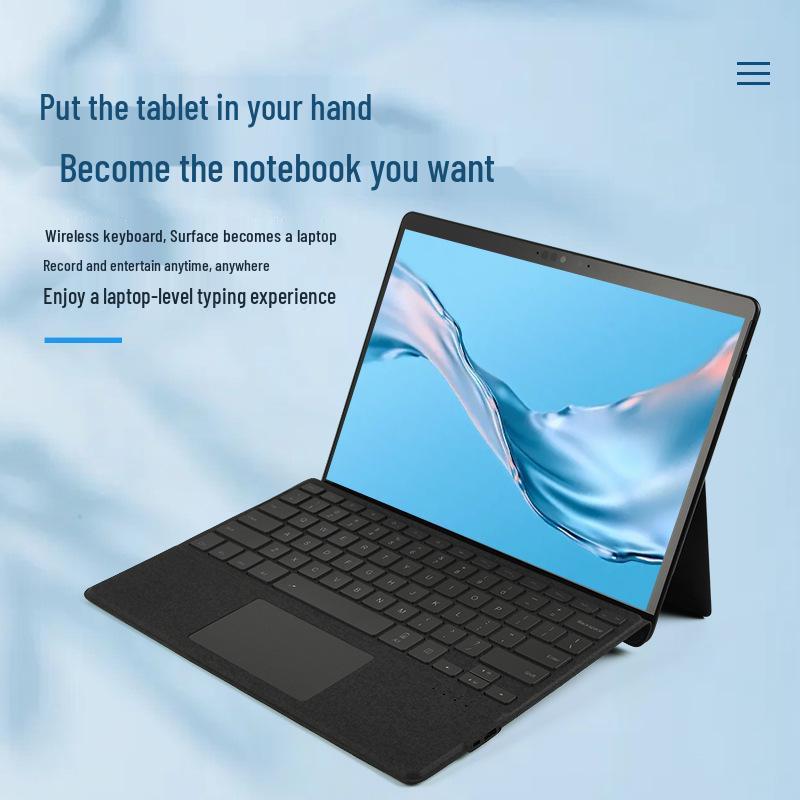 Surface Pro Bluetooth Keyboard Case with Seven-Color Backlit Magnetic Design