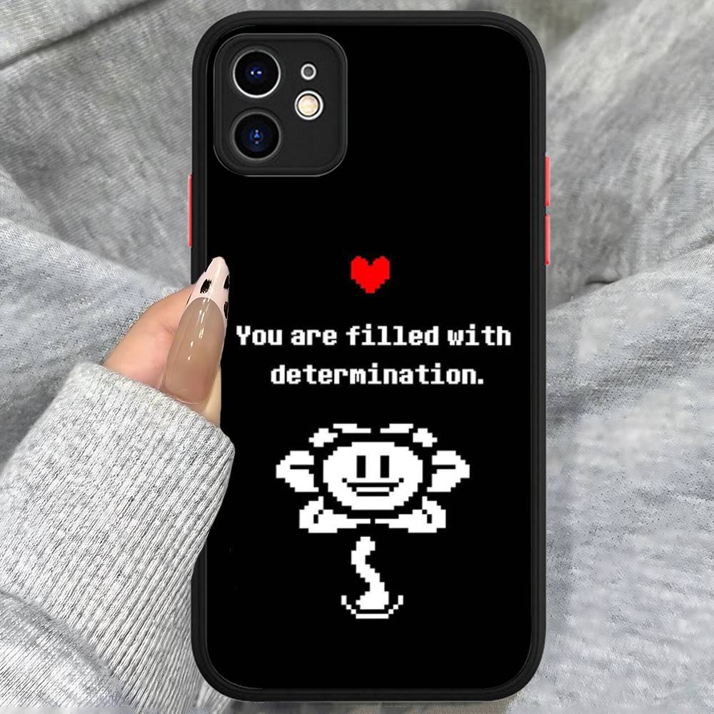 Силиконовый чехол для iPhone 16 15 14 13 12 11 Pro Max Plus X XS MAX с рисунком из игры Undertale, противоударный, матовый