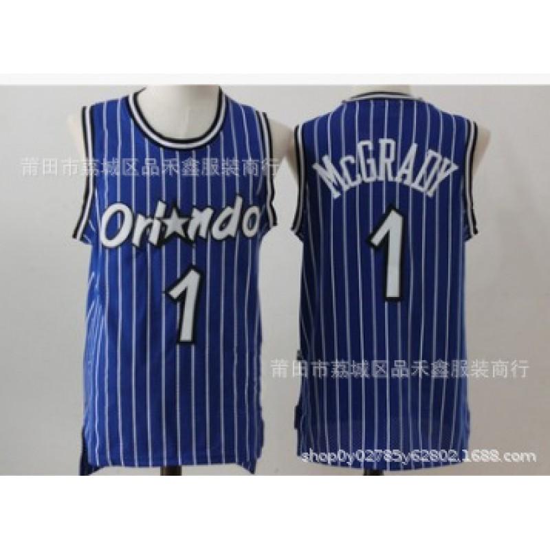 Orlando Magic Basketball Jersey Tracy McGrady Penny Hardaway Shaq Embroidered Fan Wear Cotton Sports Shirt
