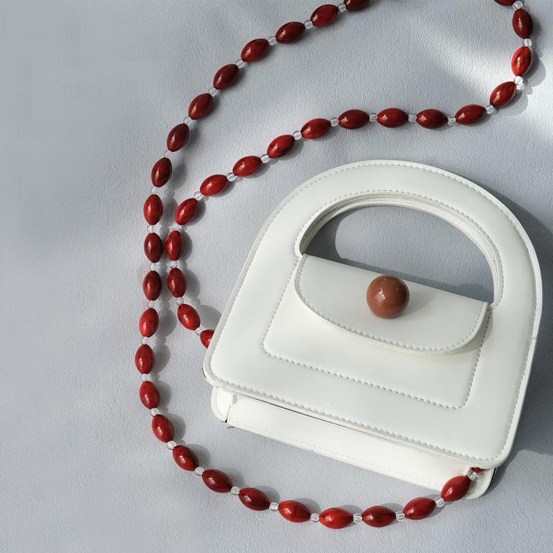 Новая модная женская сумка, аксессуар, съемная однотонная цепочка из бисера, роскошный акриловый ремешок, женская элегантная цепочка на плечо с ручкой