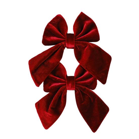 Yousheng 1/2 шт. Рождественский бант бархатный мягкий подвесной декор с колокольчиками банты рождественская тематика узор домашний декор для вечеринки