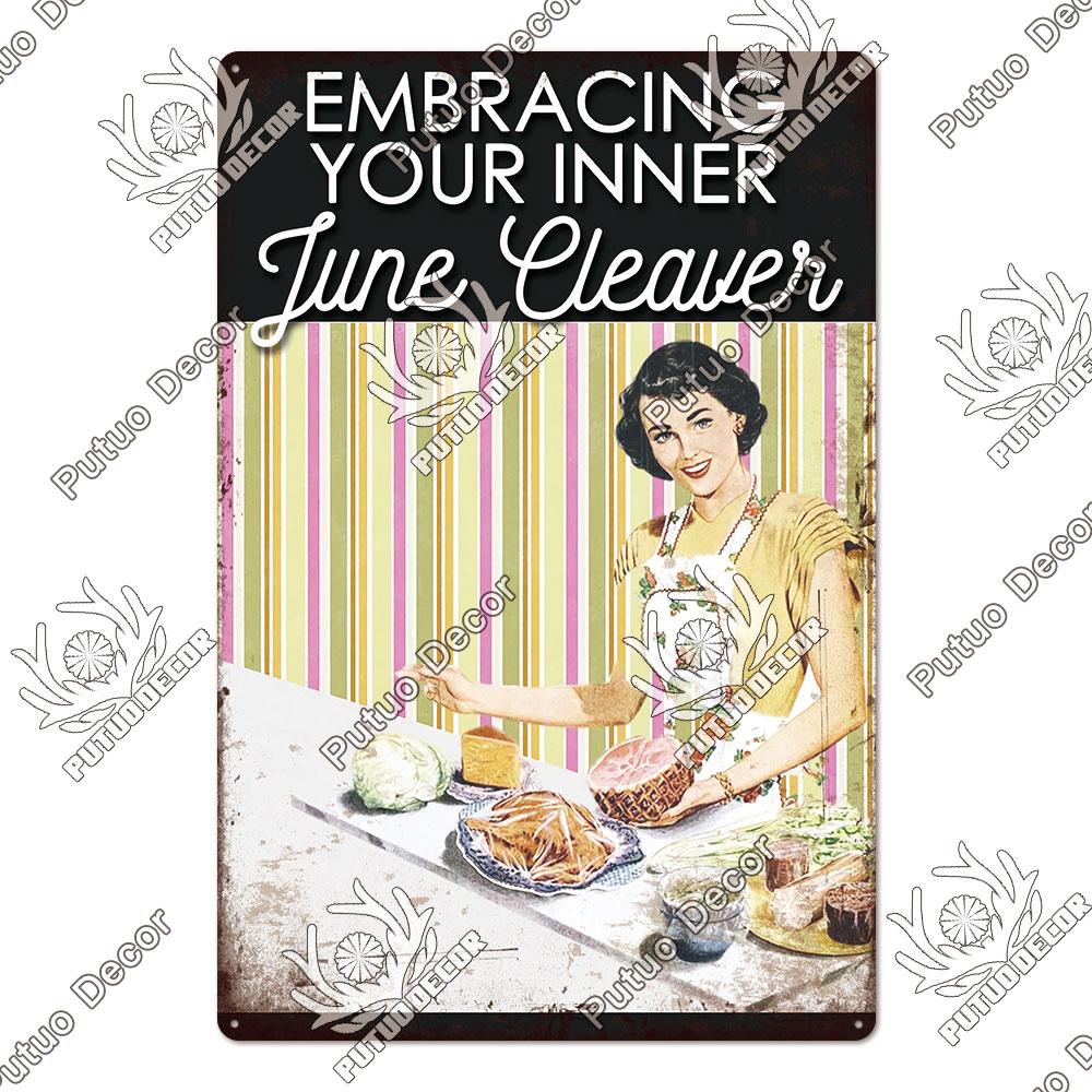 Decor Kitchen Retro Tin Sign Plaque Metal Vintage Iron Painting Wall Art Posters for House Home Dinning Room Decoration