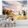 Colorful Forest Tapestry Wall Hanging Psychedelic Oil Painting Sunlight Printing Hippy Bedroom Wall Decor Background Cloth